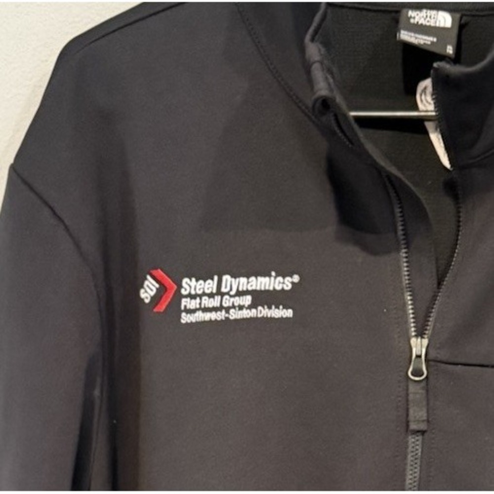 The North Face Men's XL Full Zip Soft Shell Jacket Black Corporate Logo - Picture 5 of 5